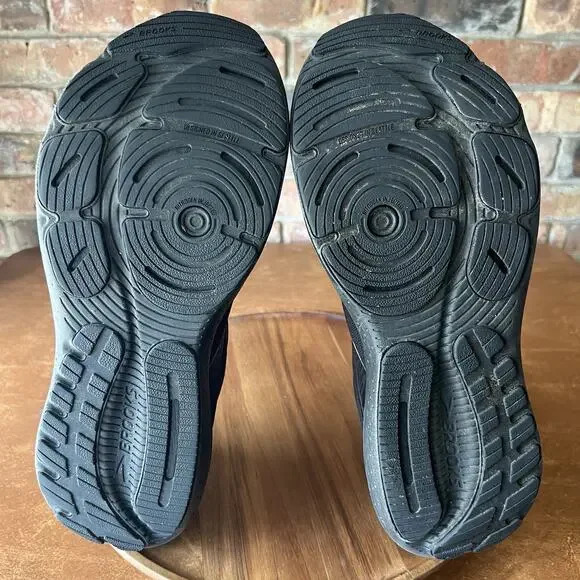 Brooks Glycerin 21 Triple Black Cushion Road Running Shoes Sneakers Men's 14